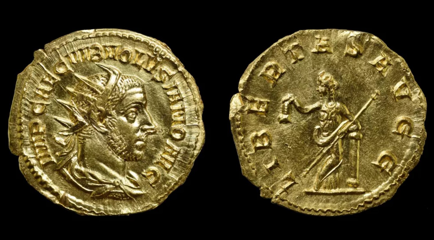 Cooperating detectorist finds extremely rare Roman gold coin from the 3rd century